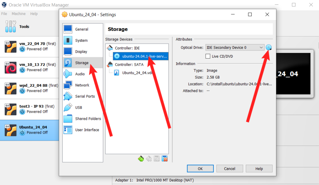 Add .iso File to VM Optical Drive